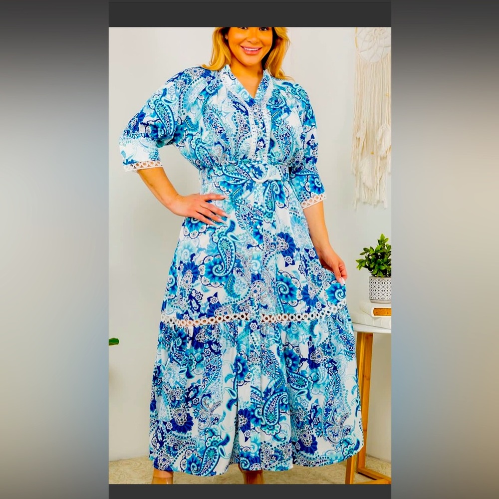 🌎🌎🌎 Brand New Blue Maxi Dress